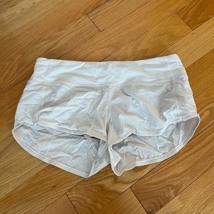 Lululemon White Shorts. Size 6. 2.5 inch.